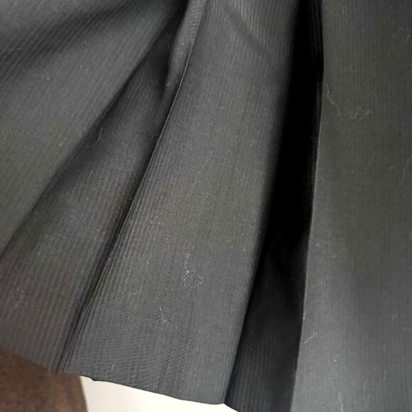 Vintage ICE Black Wrap Skirt Black Lightweight Wool 12 - Picture 3 of 4